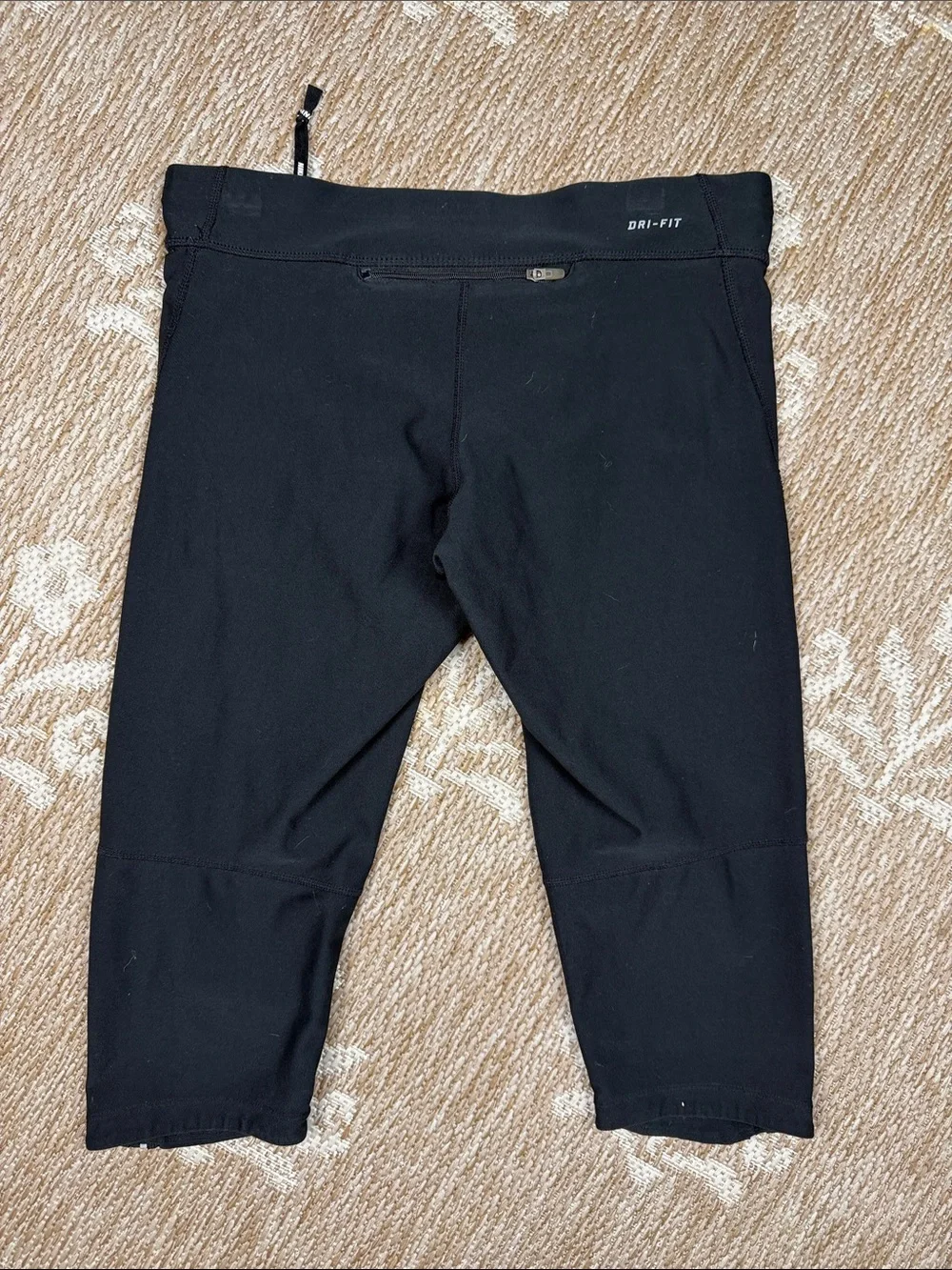 Nike Black Capri Leggings with Reflective Trim